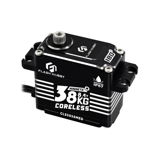 Hot Sales Flashhobby CLS3838MED 38kg  CLS Servo Waterproof Magnetic Encoder Coreless Helical Gear Servo Motor Large Torque